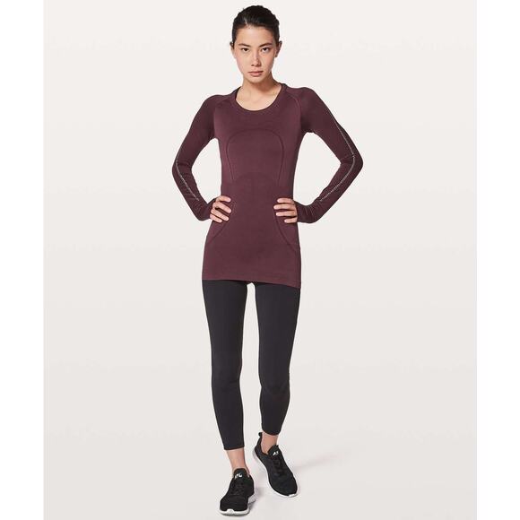 Lululemon Swiftly Tech Long-Sleeve Crew Reflective Breathable Running Shirt Sz 2 - Picture 2 of 14